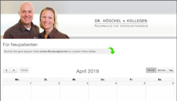 Zeitgemäße Patienten Kommunikation unser online Terminvereinbarungkalender